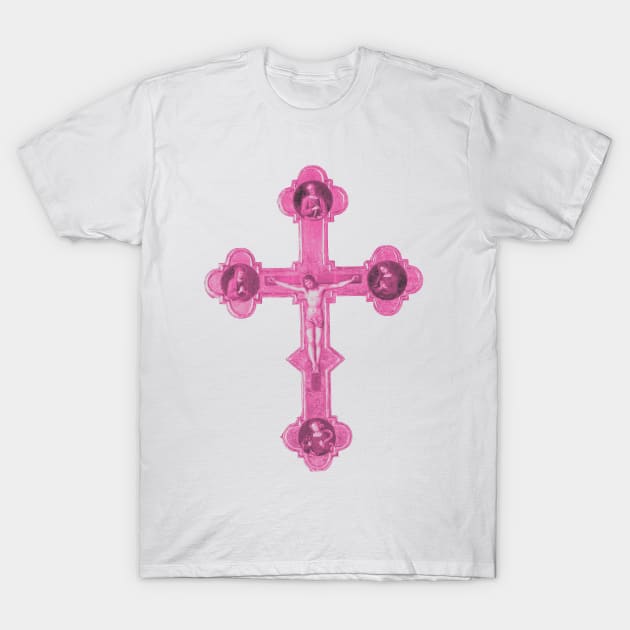 Barbie Pink Medieval Crucifix T-Shirt by lovefromsirius